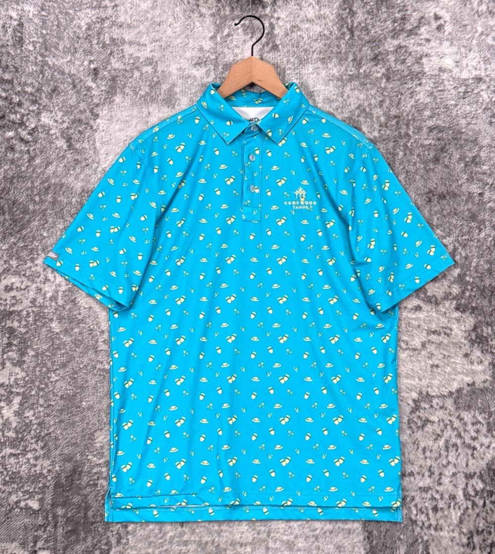Straight Down Performance Polo Shirt Small Mens Edgewood Tahoe Mexican Fiesta